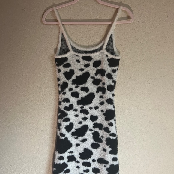 LA Hearts Fuzzy Cow Print Mini Dress - New With Tags - Size Small - Picture 2 of 3